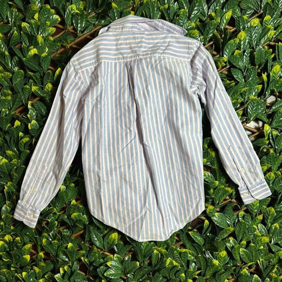 Brooks Brothers 100% Cotton Blue White Collared Shirt Size 2 - Picture 2 of 7